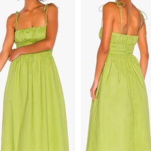 Song of style XXS Marine Cotton Midi Celery Green Dress
